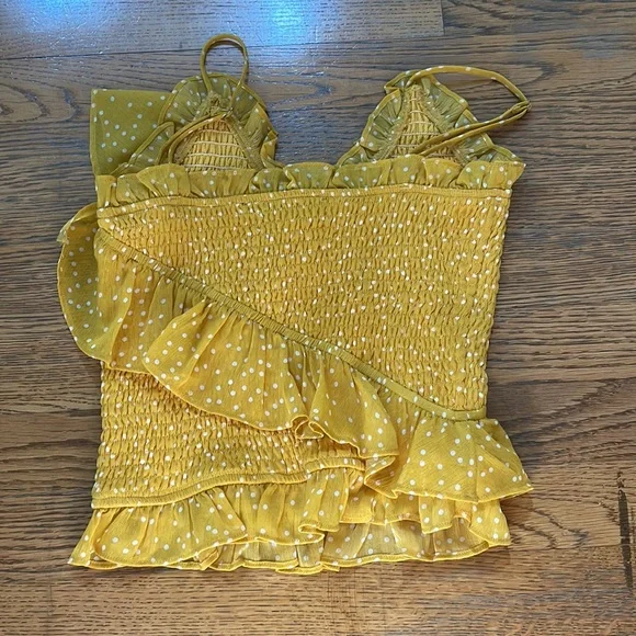 Yellow Ruffle Top - Picture 2 of 3